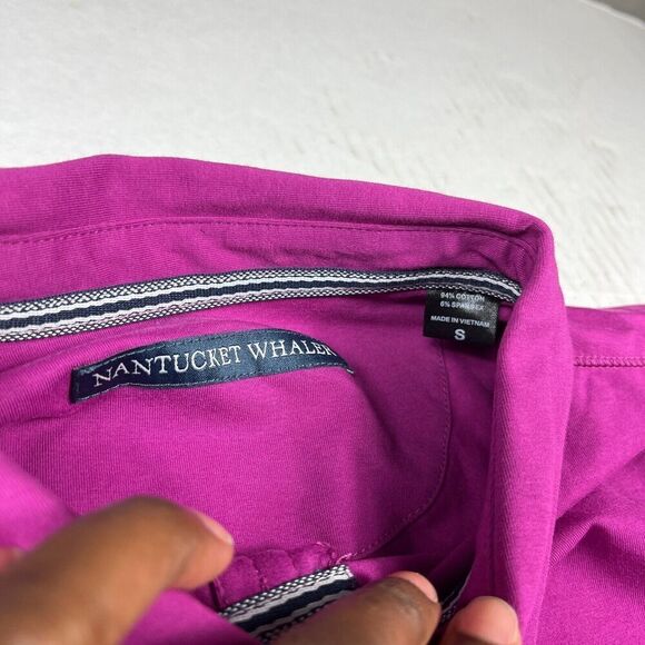 Nantucket Whaler Mens Polo Shirt Purple Short Sleeve Work Casual Top SMALL NEW - Picture 4 of 10